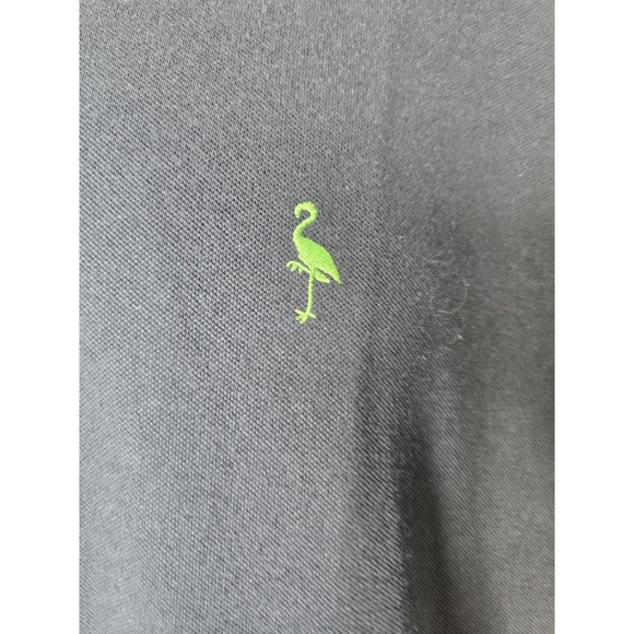 Taylor Byrd Polo Shirt XL Navy Red‎ Trim Green Flamingo Logo Cotton Blend - Picture 4 of 8